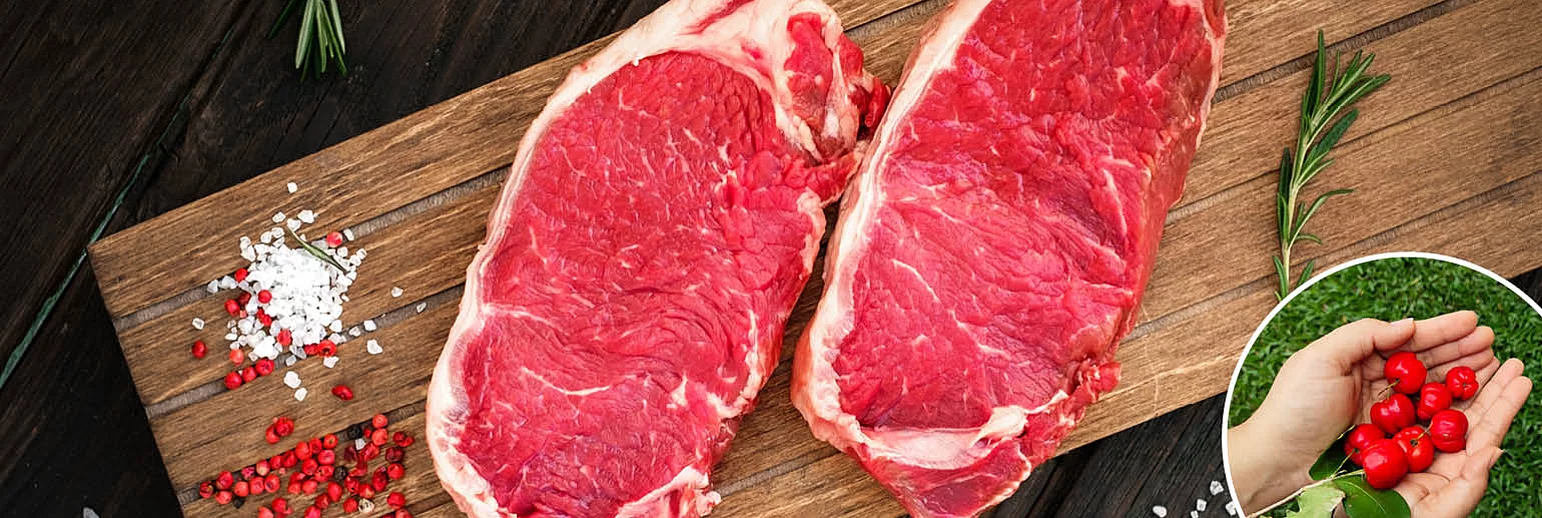 Acerolapulver für Farbstabilität im Fleisch 